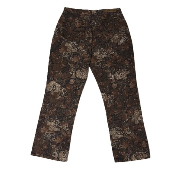 Bill Blass Perfect Fit Floral Tapestry Print Mom Jeans Womens 14 VTG Cottagecore - Picture 2 of 13